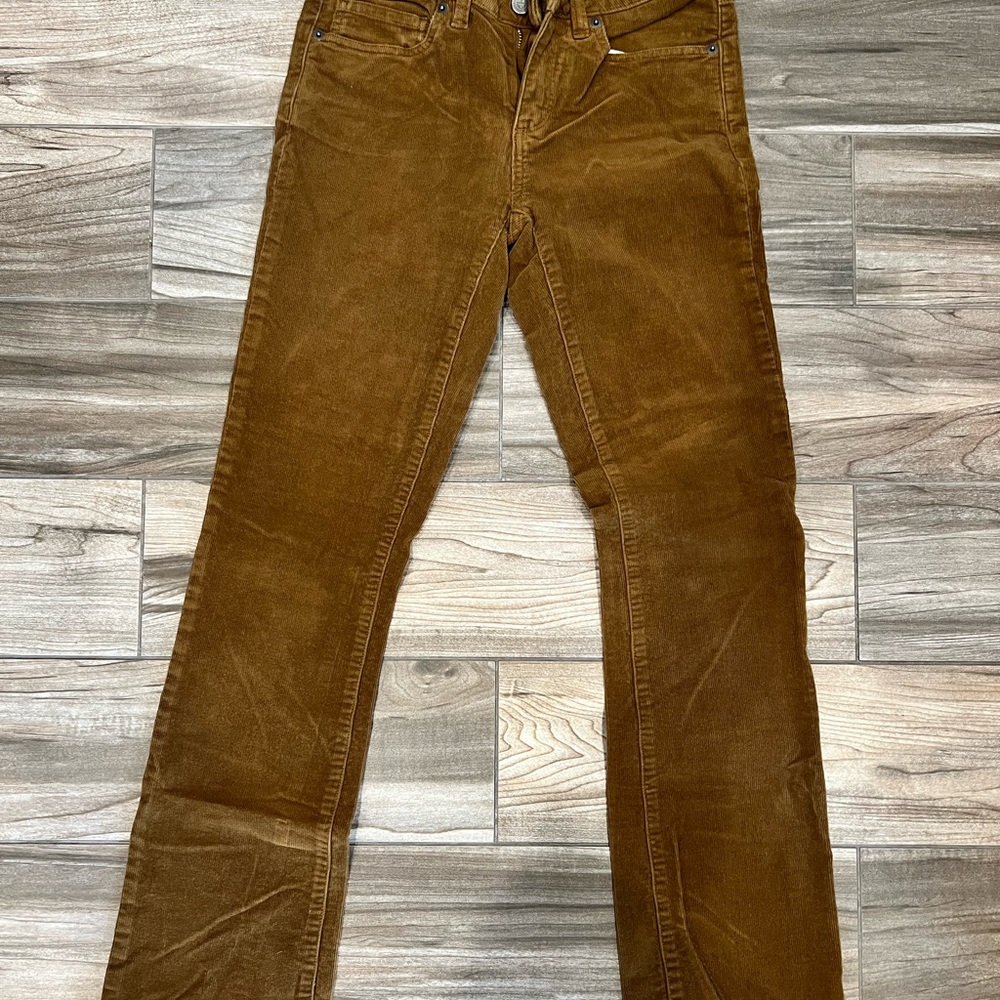 Patagonia Women’s Corduroy Organic Cotton Pants Sz 26 Short Bear Brown Staright